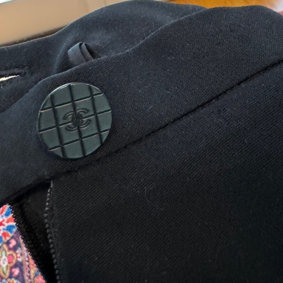 CHANEL Black Vintage Wool Suit with Jacket & Pants lined with Silk  -Size 36/US6 - Picture 15 of 16